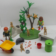 Tierpfleger mit Erdmännchen und Affen Tiere Safari Tierpark ++ Zoo Playmobil