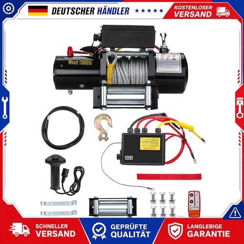 Seilwinde 12v mit stahlseil - seilwinde,
