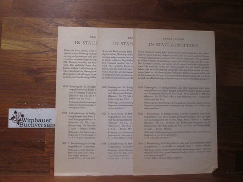 Infoblatt ernst jünger - jünger, in