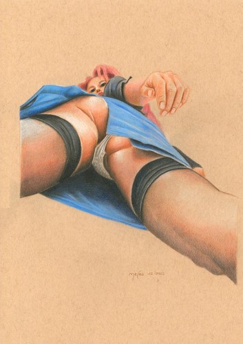 Kunstdruck aktzeichnung art - kunstdruck,