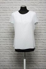 180 T06 S. OLIVER Premium Blusenshirt Gr. 34 hellblau weiß Punkte kurzarm NEU !