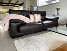 Italienisches Echtleder Sofa 2,5 Sitzer aus Büffelleder-verstellbar, Top Zustand