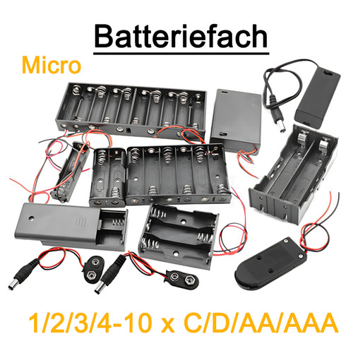 Batteriehalter für 4 - für, 1/2/3/4-10