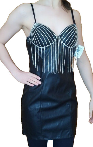 Minikleid schwarz kunstleder - minikleid,