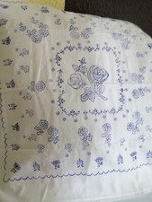 1  Kopfkissenbezug Paradekissen alt ca .80x80 mit Barmer Bogen Rosen Muster