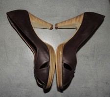 Damen Pumps Peeptoes Braun