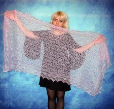 Gestrickter Ziegenflaum Schal