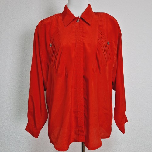 Vintage satinbluse - vintage,