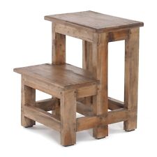 TRITTLEITER "STEP" | 46x37x37cm (HxBxT), Recyclingholz | Tritthocker Holz 