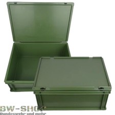 ORIGINAL BUNDESWEHR STAPELBOX MIT DECKEL 65L OLIV BW TRANSPORTBOX ARMEE KISTE