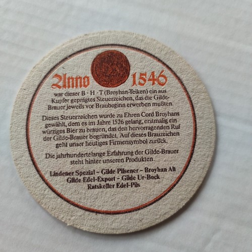 Alter bierdeckel der - der, gilde