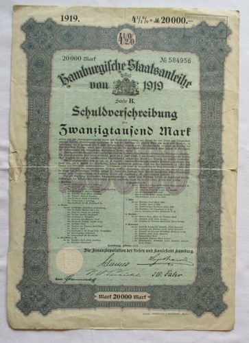 000 mark aktie hamburgische - 20.000,