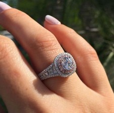 Halo-Verlobungsring 2,85 kt