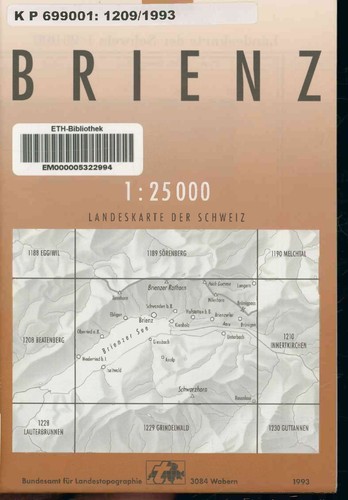 Brienz landeskarte der - landeskarte,
