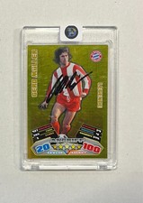 Topps Match Attax 2012/13 Gerd Müller Autogramm on card Legende FC Bayern Icon