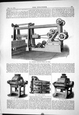 Alt *6100 Doppelsäge Rahmen Walzenmühle Luftreiniger 1883 Physical Society