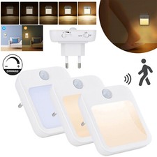 1/2/3x LED Nachtlicht Steckdosen-Lampen Set Treppen-Leuchte mit Bewegungsmelder