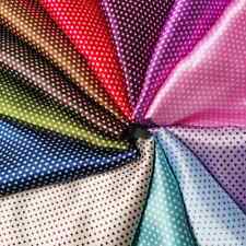 1 meter X 1.48 meter Silky Satin Soft Charmeuse Satin Fabric Small Polka Dots