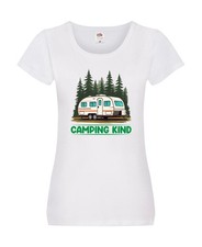 Camping Kind | Camper | Wohnwagen | Lagerfeuer Damen Shirt Weiß