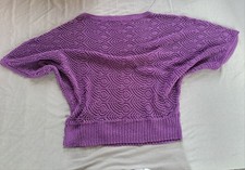 Netz Oberteil Pullover (Pulli) Lila