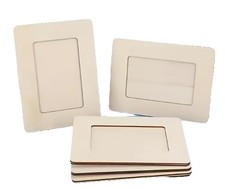 Holz Bilderrahmen 12,5x17 cm+10 Holz Deko +10 Muscheln + Baumwollbeutel