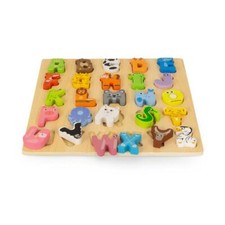 AFH Steckboard Tierische Buchstaben | Steckspiel | Spiel | Holz | Kinder | Tier