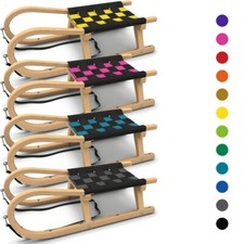 Kathrein Rodel Familienrodel Einsitzer Schlitten Holzschlitten Gurtensitz 