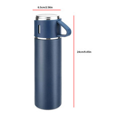 THERMOFLASCHE THERMOS ISOLIERFLASCHE KANNE EDELSTAHL 500 ML TASSEN KALT & WARM