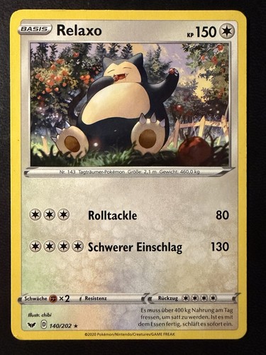 Pokemon relaxo 140 202 schwert - relaxo, 140/202
