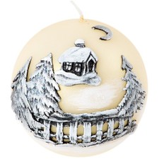 Wachs Winterlandschaft Ø 8 cm