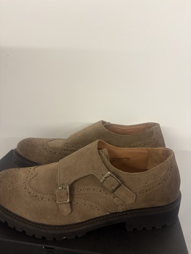 Taupe wildleder doppel monk - taupe,