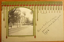 AK Karlsruhe 1906 Westendstrasse mit Straßenbahn Jugendstil