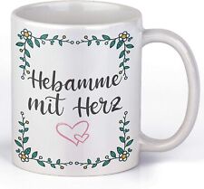 Hebamme mit Herz Tasse mit