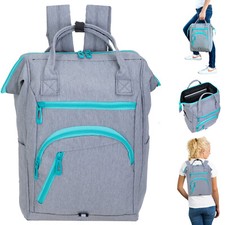 Rucksack Damen Elephant Finn Tasche A4 Freizeit Bag 12830 Hellgrau Zip Türkis +s