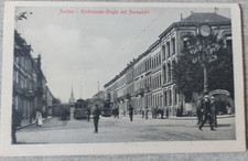 AK Kaiserstadt Aachen Kurbrunnen Straße Straßenbahn Normaluhr Fußgänger