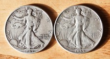 2 x Liberty Half Dollar  1942