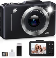 Digitalkamera 48MP 4K Profi Fotoapparat 16X Digitalzoom Vlogging Fotoapparat DE