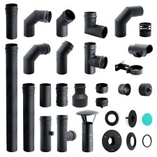 Pelletrohr DN 80 mm 1,2 mm Pellet Ofenrohr T-Stück Rauchrohr Bogen Rosette