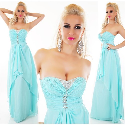 Bodenlanges bandeau abendkleid - bandeau,