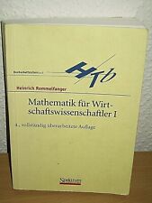  "Mathematik für Wirtschaftswissenschaftler I" von Hch. Rommelfanger.