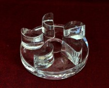 Glas-Stövchen, Ø 14,5 cm / massiv, Gewicht ca. 1600 g / Höhe ca. 6 cm