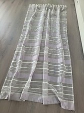 Gardine Schal Vorhänge Vorhang  Transparent Weiß Silber mit Haken und Bleiband 