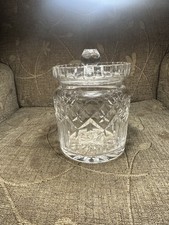 Waterford Lismore Kristall Keksfass / Keksdose mit Deckel