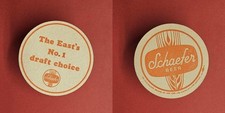 Schaefer Beer The East's No.1 draft choice Brauerei Bierdeckel Bier