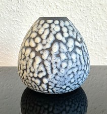 ALBERT KIESSLING Vase Schlangenhaut blau Keramik Kunstkeramik DDR 60er/70er