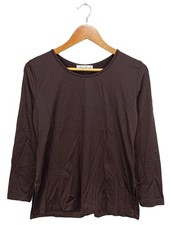 DIETER HEUPEL Langarm-Bluse Damen Bluse Gr. DE 40 braun Casual-Look