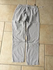 Pyjama Hose skiny Größe s 36 Grau Weiß Kariert Lang