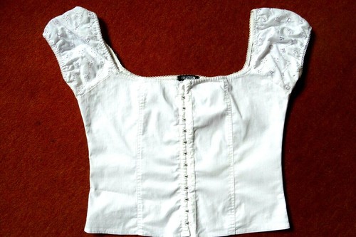 Weiße miederbluse m - weiße,