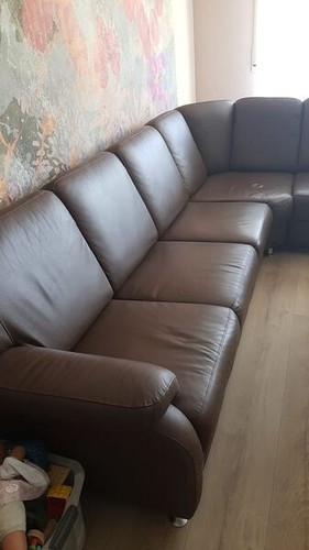 Eck ledersofa gebraucht braun - ledersofa,