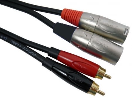 Schulz audio kabel - 2x, cinch/2x